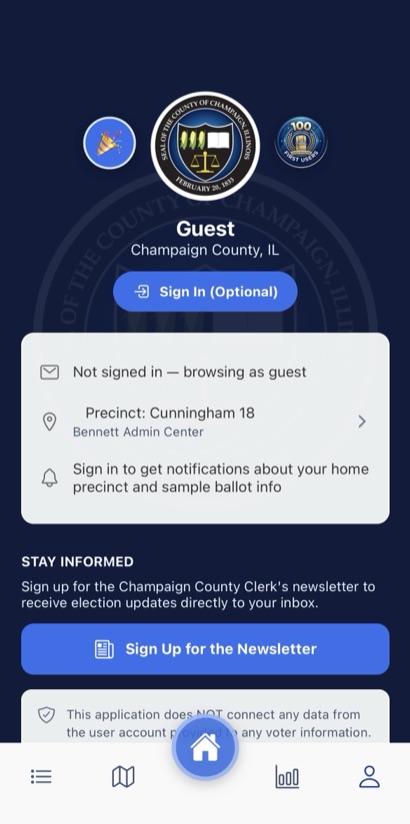 Champaign County Illinois election results with turnout and races